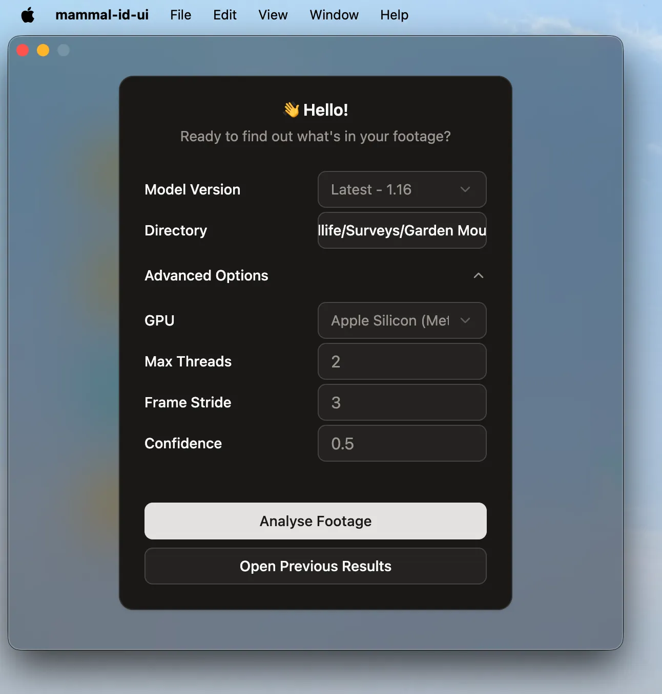 Welcome Screen